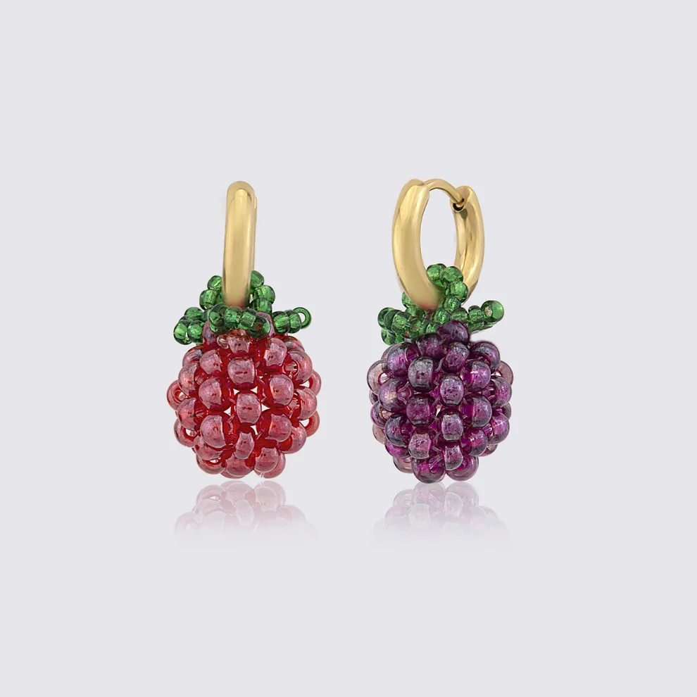 Ava Villain - Raspberry & Blackberry Earrings