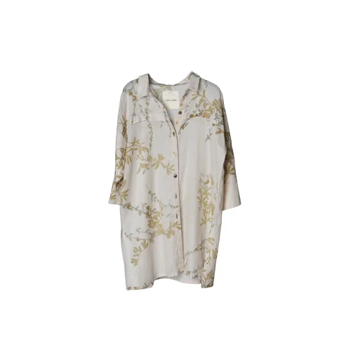 Diza Gabo - In Coconut Sleeve Detailed Shirt Dress