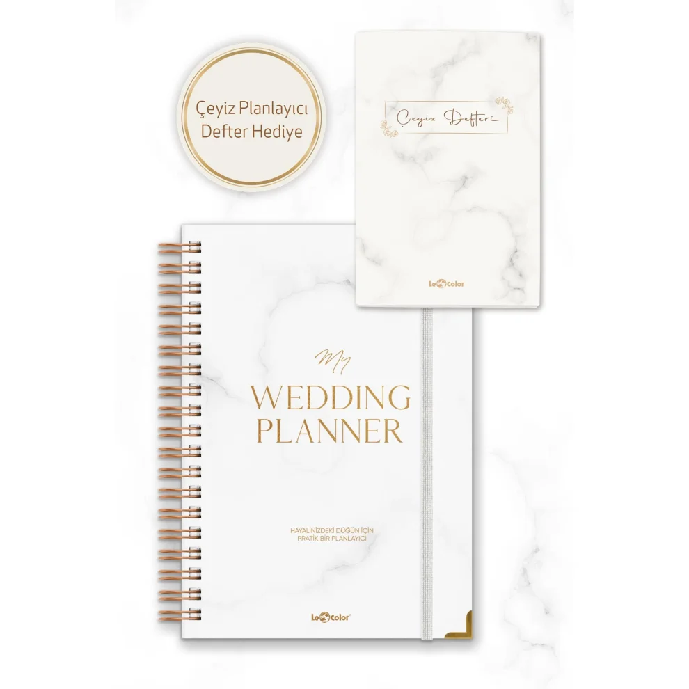 Lecolor - Wedding Planner Gold Corner Agenda Luxury Wedding Planner