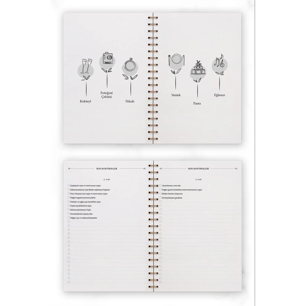 Lecolor - Wedding Planner Gold Corner Agenda Luxury Wedding Planner