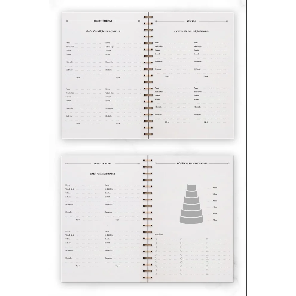 Lecolor - Wedding Planner Gold Corner Agenda Luxury Wedding Planner