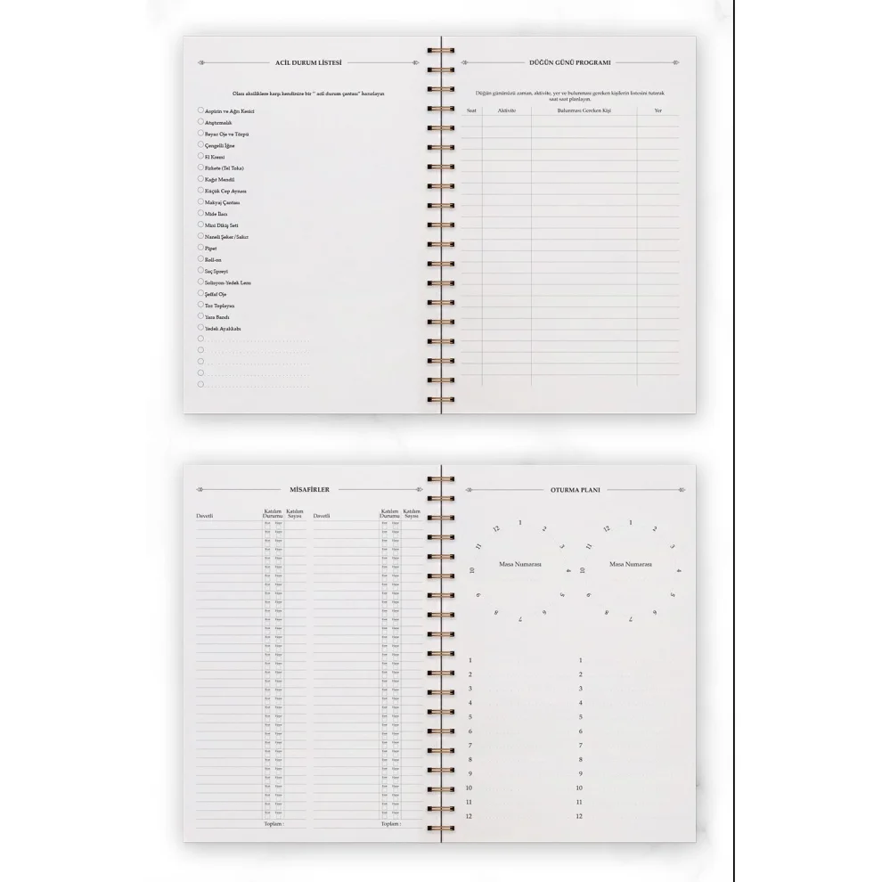 Lecolor - Wedding Planner Gold Corner Agenda Luxury Wedding Planner