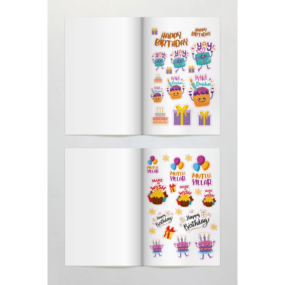 Lecolor - Sticker Book Kutlama Özel Gün Etiket Serisi