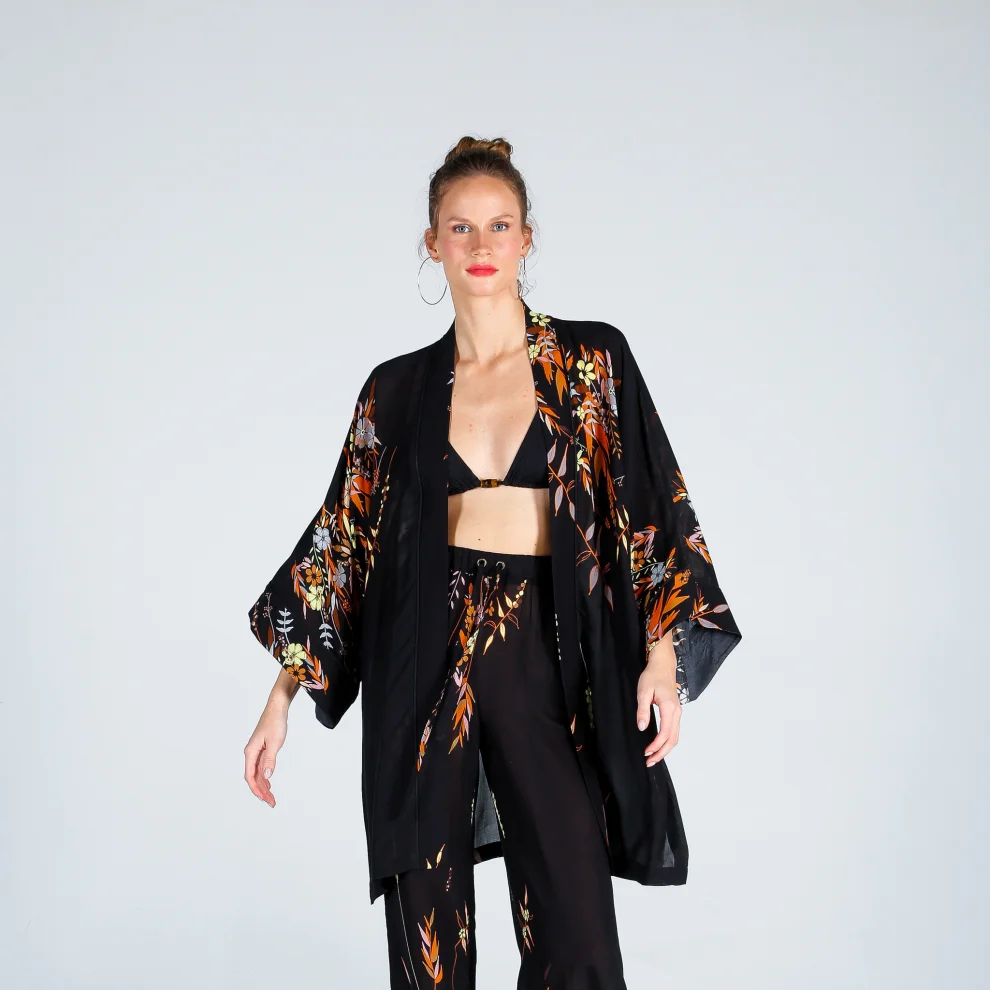 The Beach - Retro Kısa Kimono