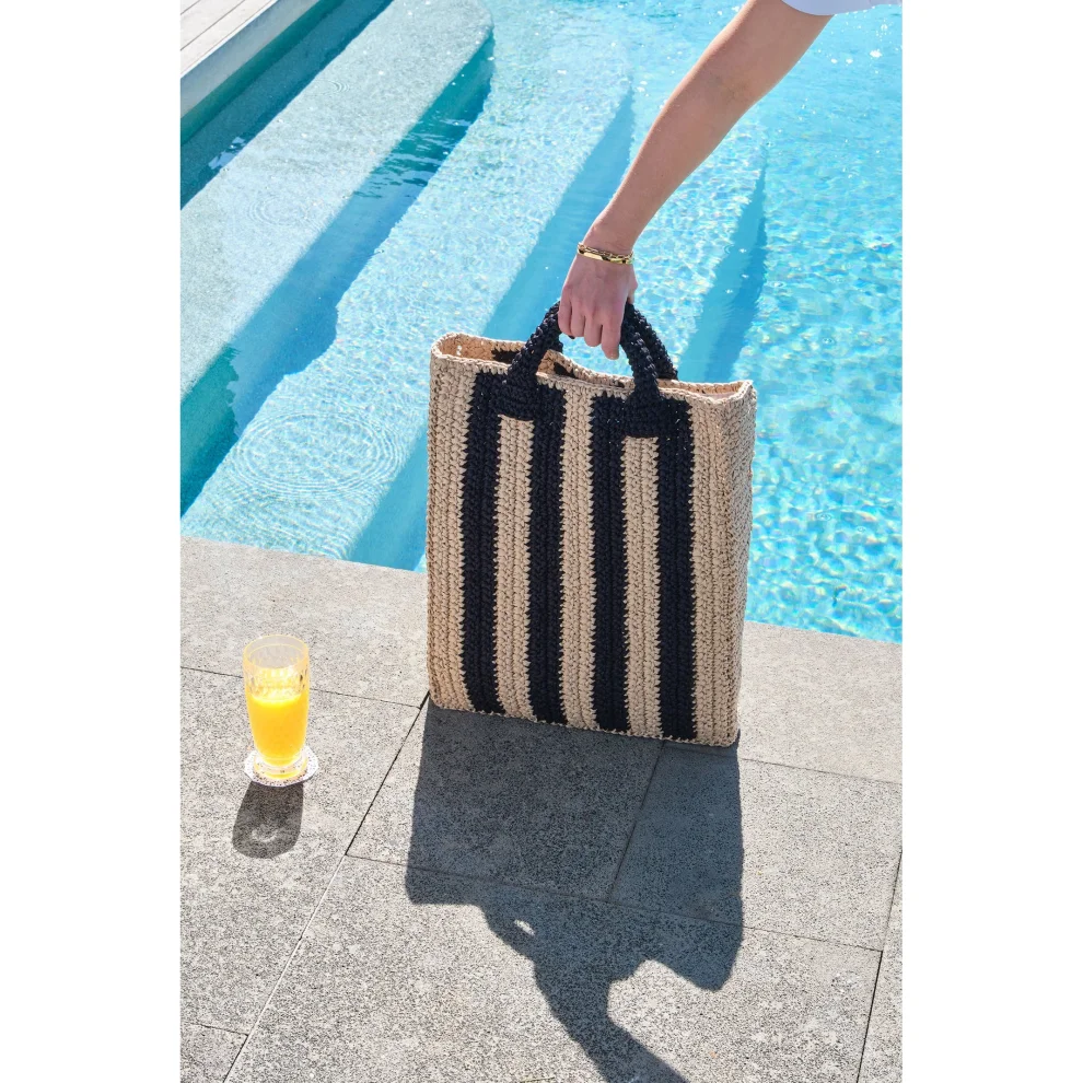 Deinos - Stripy Beach Bag