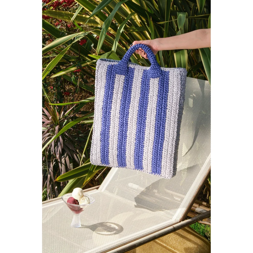 Deinos - Stripy Beach Bag