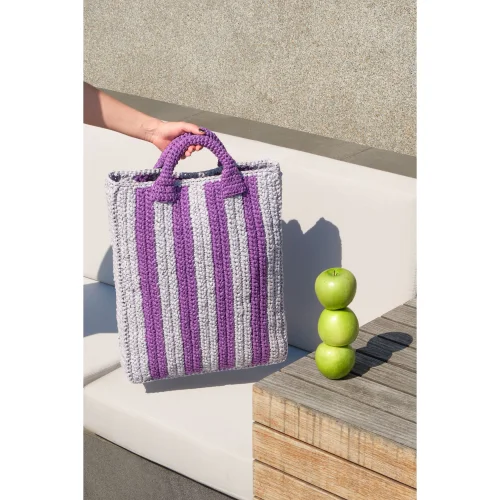 Deinos - Stripy Beach Bag