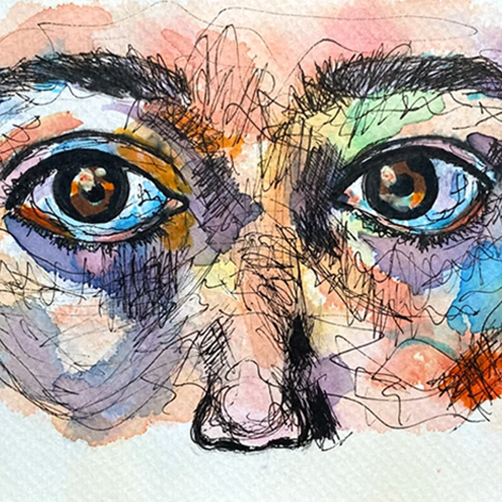 Çizginseninle - Unknown Lines Portrait Sketch Painting - Il