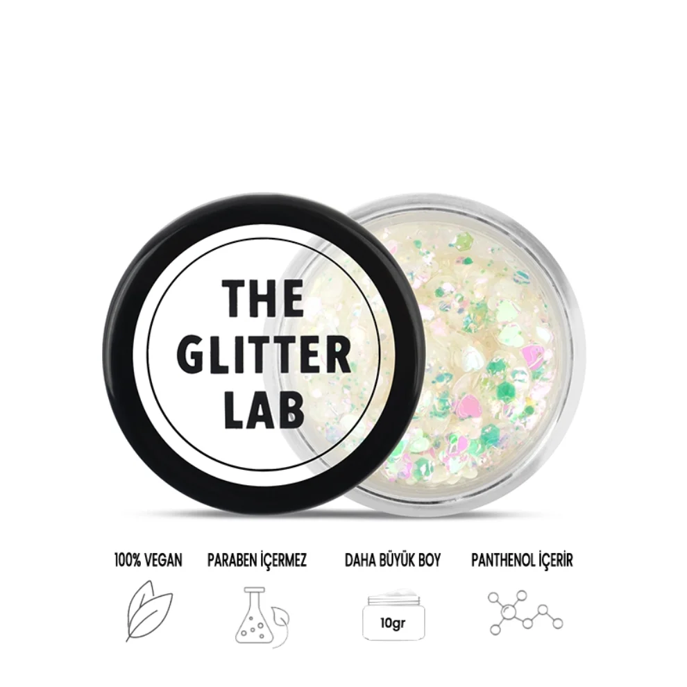 The Glitter Lab - Glowy Hearts Glitter 10gr E