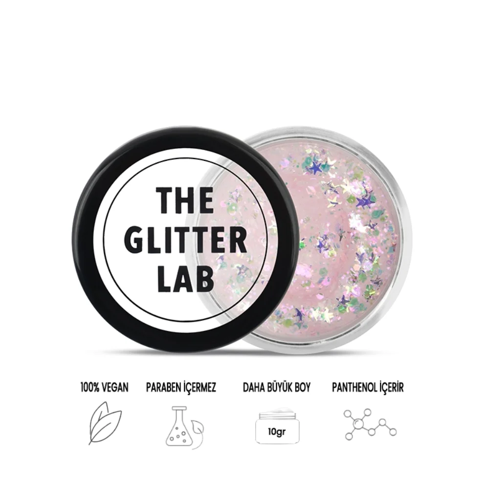 The Glitter Lab - White Stars Glitter 10gr E