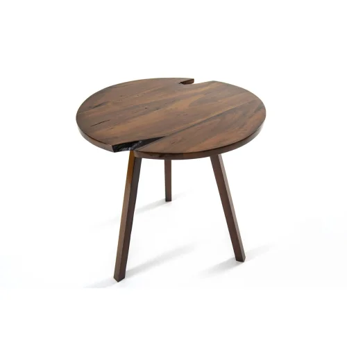 Baraka Concept - Galliba Walnut Tree Round Three -legged Table
