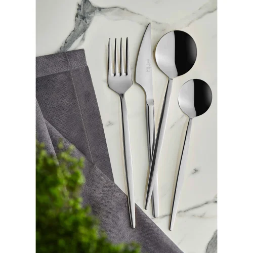 The Mia - Isla Fork Cutlery Knife Set Silver 24 Pieces