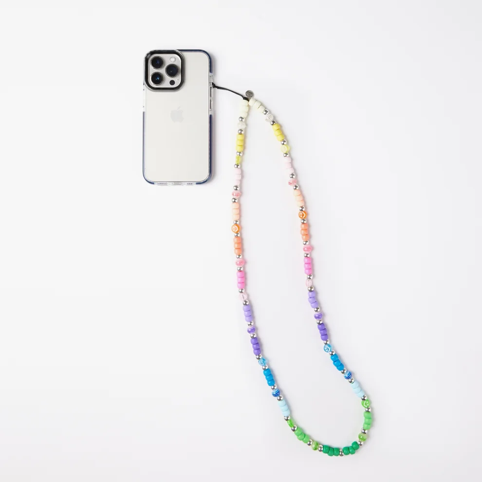 House of Beadzz - Rainbow Matte Phone Strap - Neck Strap