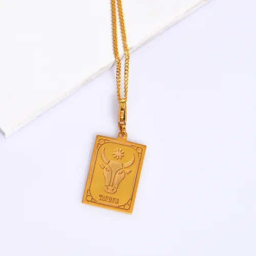 Golden Days Ahead - Taurus Zodiac Sign Necklace
