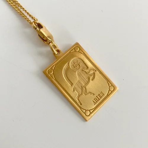 Golden Days Ahead - Aries Zodiac Sign Necklace
