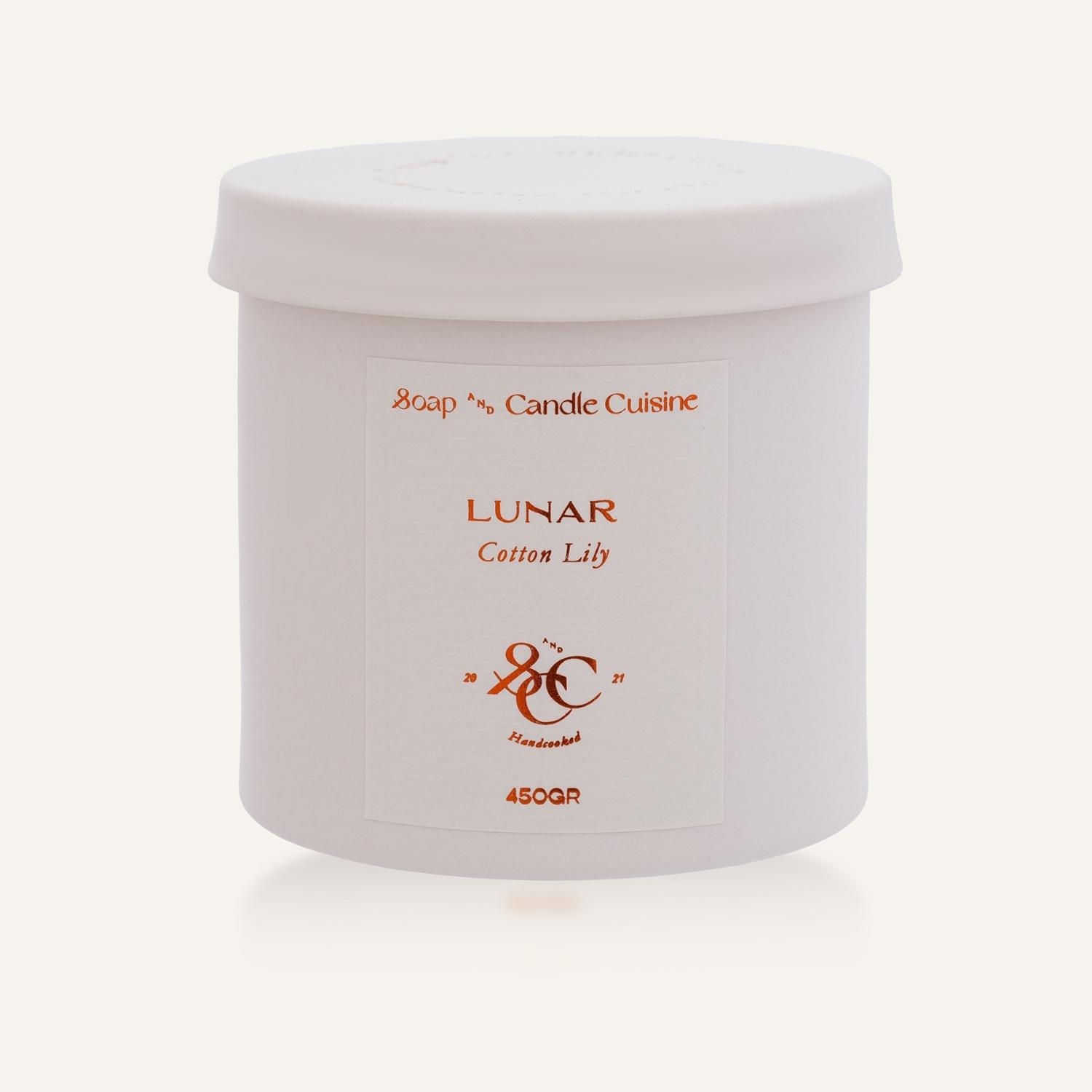 Lily Scented Natural Soy Candle 450 Gr