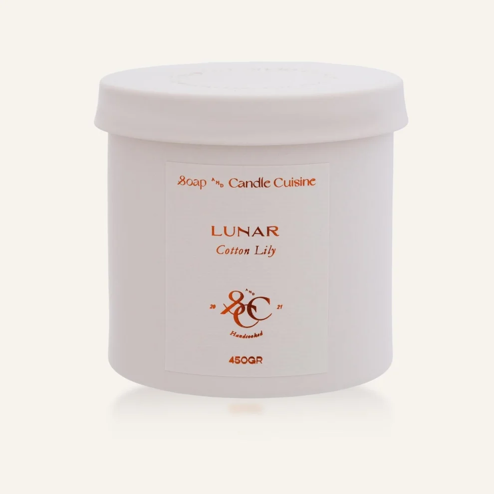 Soap and Candle Cuisine - Lily Scented Natural Soy Candle 450 Gr