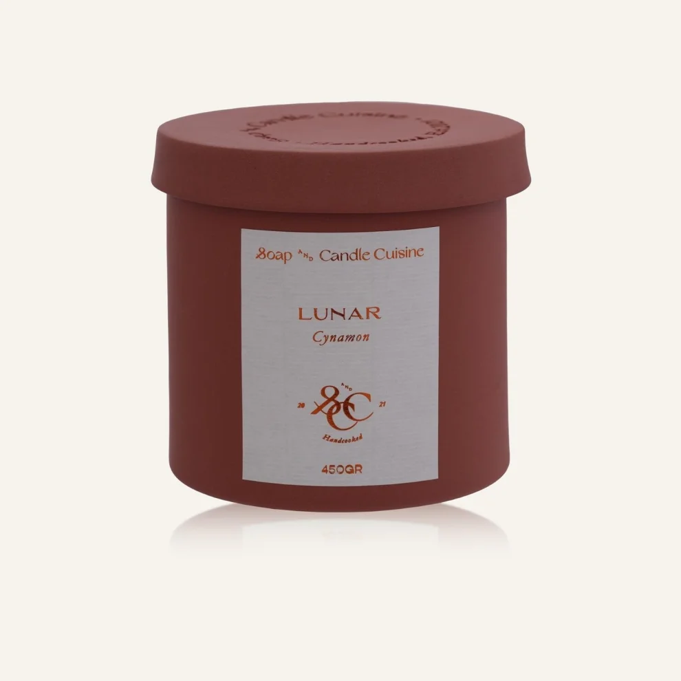 Soap and Candle Cuisine - Cinnamon Scented Natural Soy Candle 450 Gr