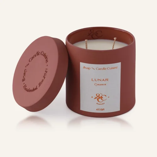 Soap and Candle Cuisine - Cinnamon Scented Natural Soy Candle 450 Gr