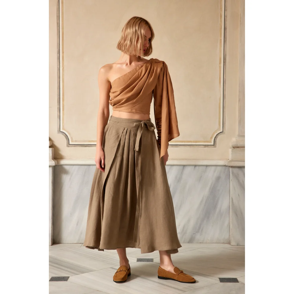 Dor Raw Luxury - Grand Gesture Linen Skirt