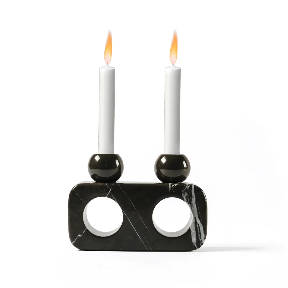 Design Elements - Raise Marble Candle Holder