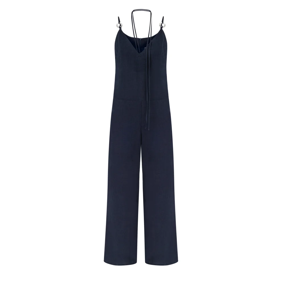 H and shop m blue jumpsuit