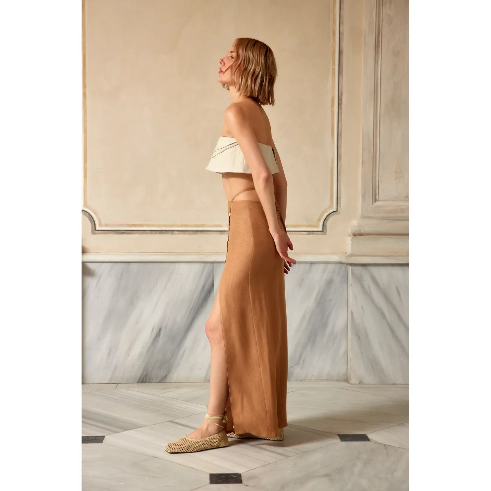 Dor Raw Luxury - Wheel Of Fortune Linen Skirt