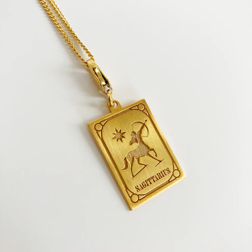 Golden Days Ahead - Sagittarius Zodiac Sign Necklace