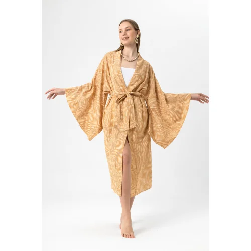 Jade and Mate	 - Sand Beige Kaftan Kimono