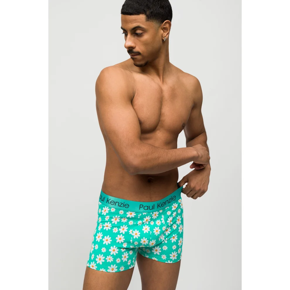 Paul Kenzie - Patterned Men's Boxer - Couple Collection Daisy