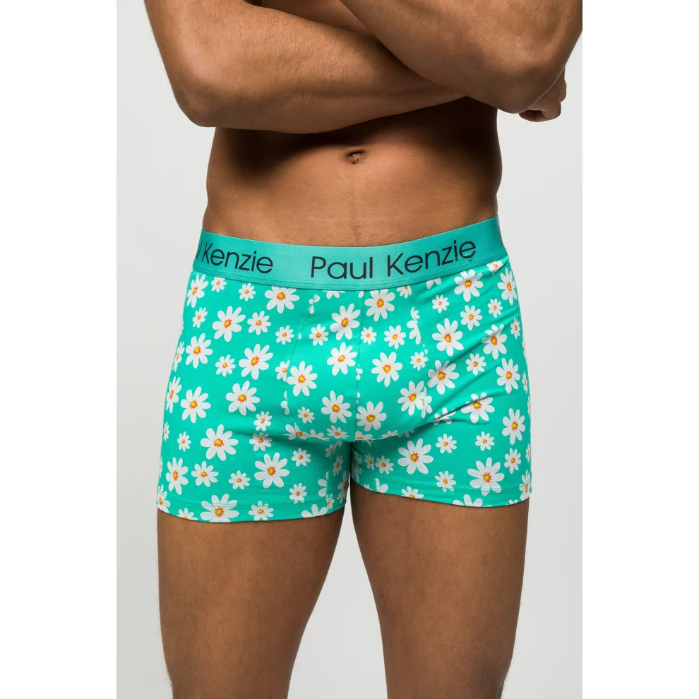 Paul Kenzie - Patterned Men's Boxer - Couple Collection Daisy