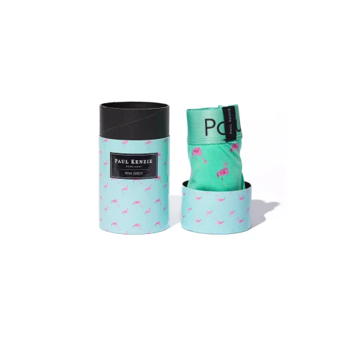 Paul Kenzie - Desenli Erkek Boxer - Couple Collection Pink Birdy