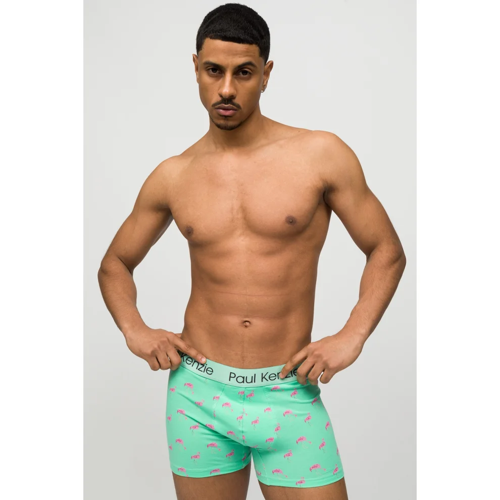 Paul Kenzie - Patterned Men's Boxer - Couple Collection Pink Birdy