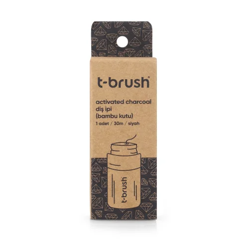 T-Brush - Aktif Kömürlü Bambu Kutu Doğal Diş İpi - 30ml