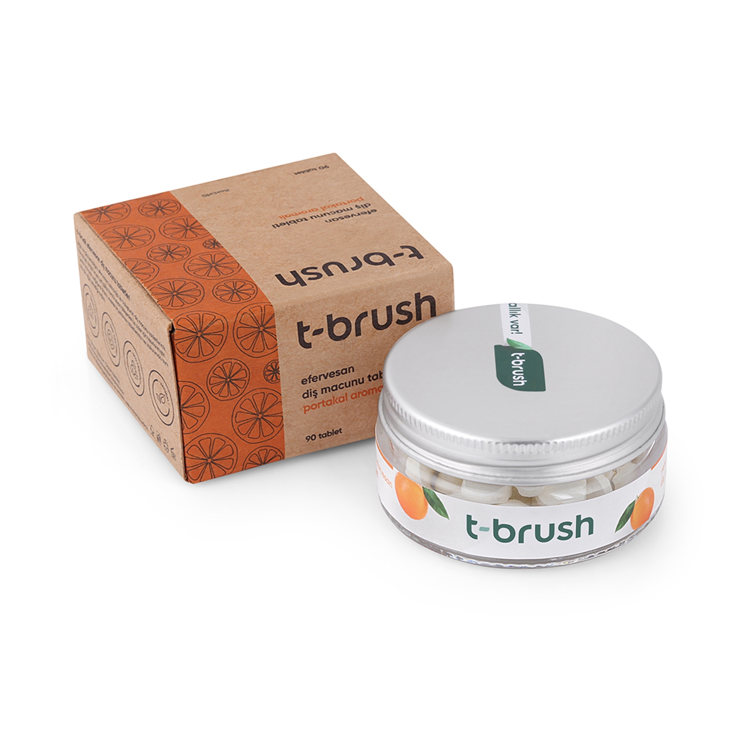 Orange Natural Toothpaste Tablet Vegan - 90 Tablets