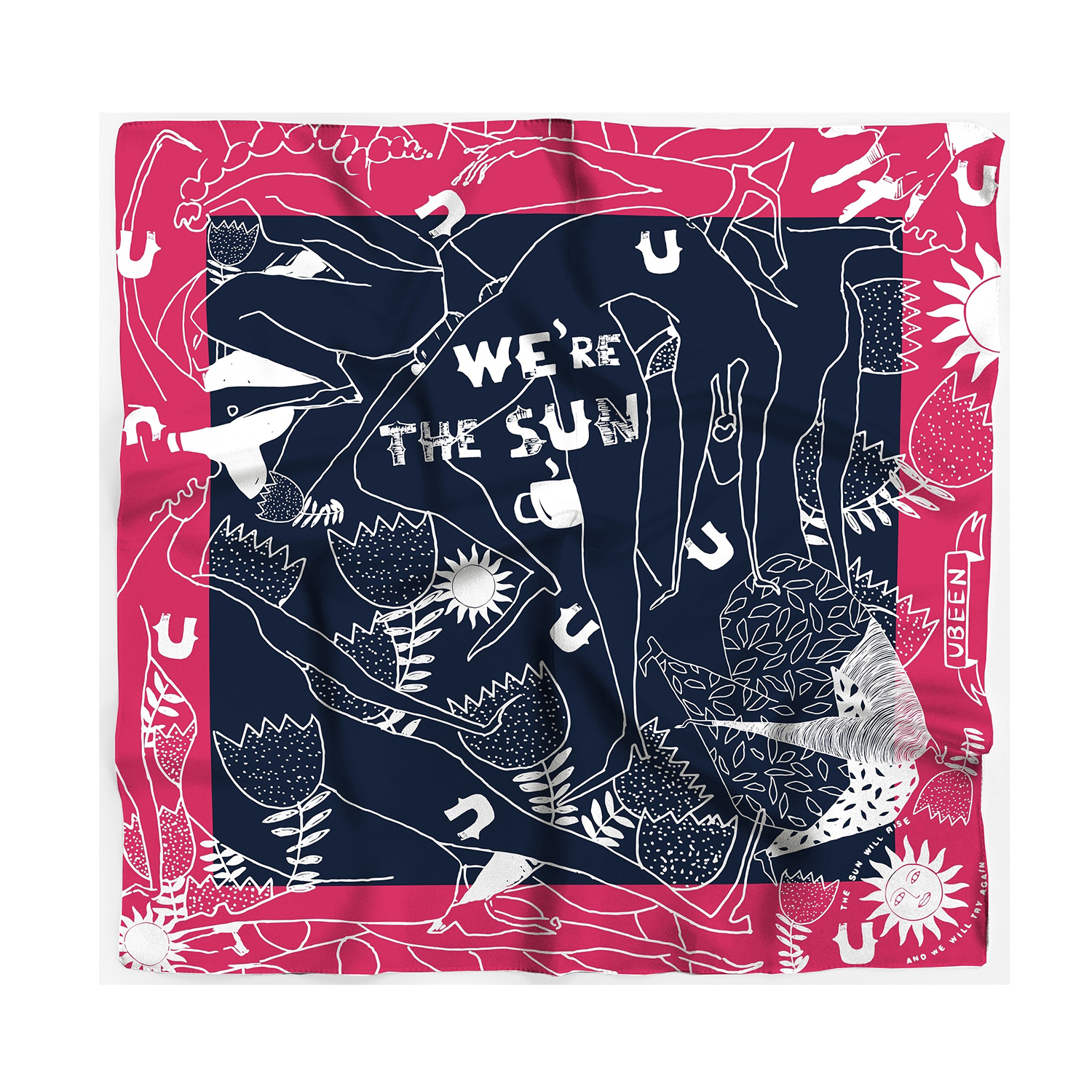 The Sun Will Rise Square Silk Scarf