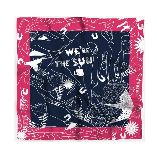 Ubeen - The Sun Will Rise Square Silk Scarf