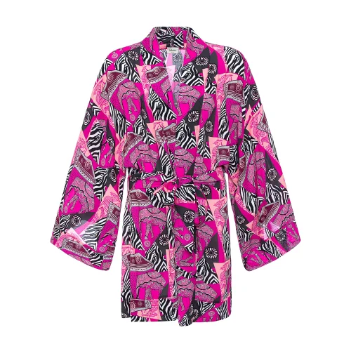 Jade and Mate	 - Pink Zebra Short Kimono