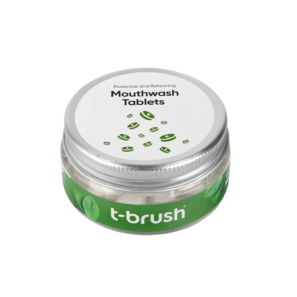 T-Brush - Koruyucu Ve Ferahlatıcı Ağız Çalkalama Tableti - Vegan - 75 Tablet