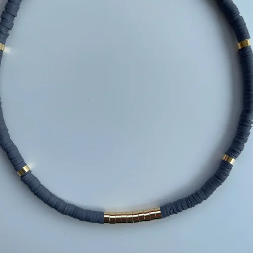Byebruketenci - Fimo Necklace Gold Detail