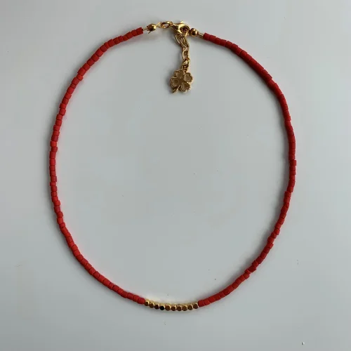 Byebruketenci - Afghan Bead Gold Detailed Necklace
