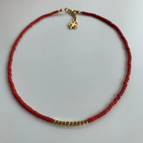 Byebruketenci - Afghan Bead Gold Detailed Necklace