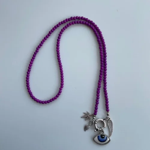 Byebruketenci - Silver-colored Eye Necklace