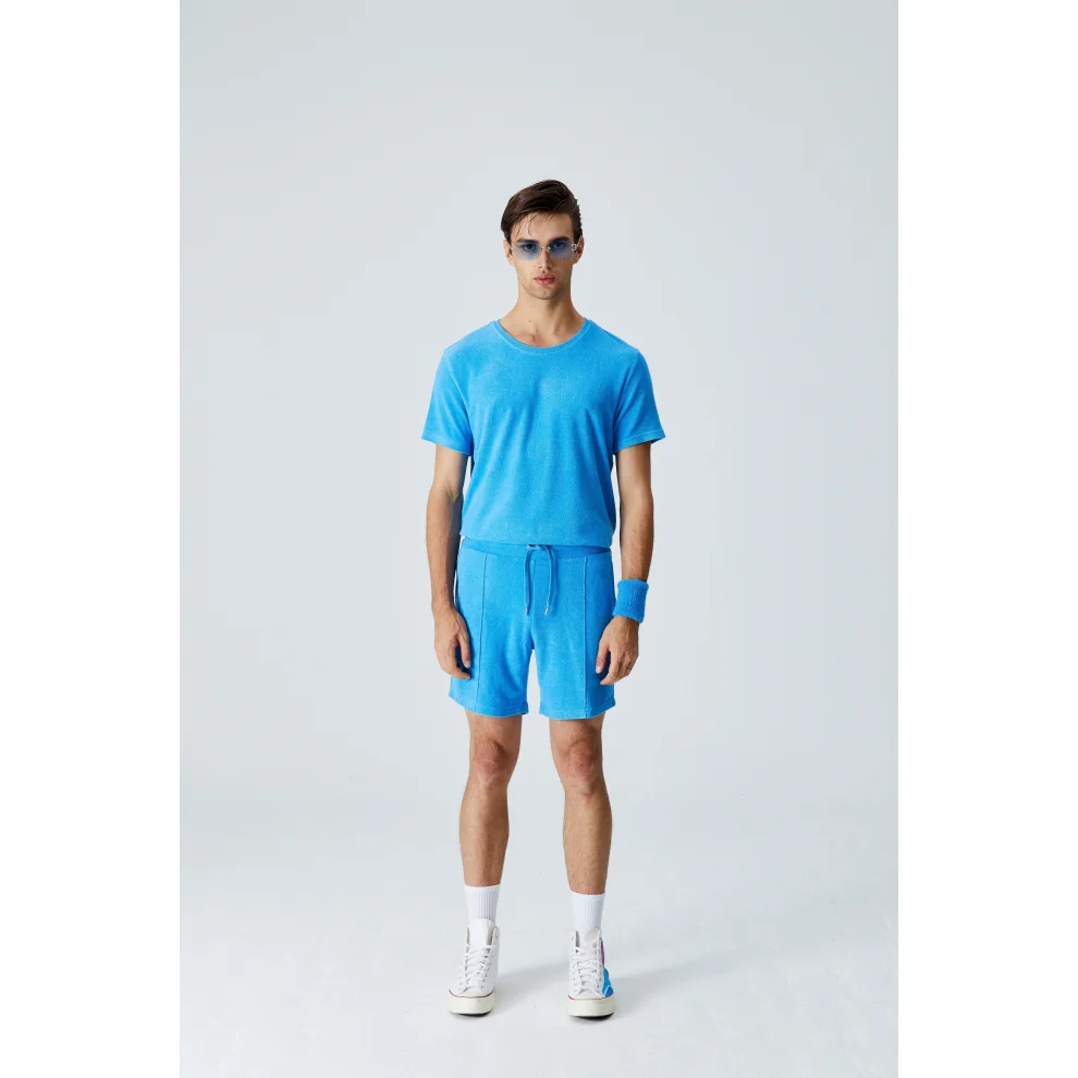 Bassigue - Tranquila Blue Towel Shorts