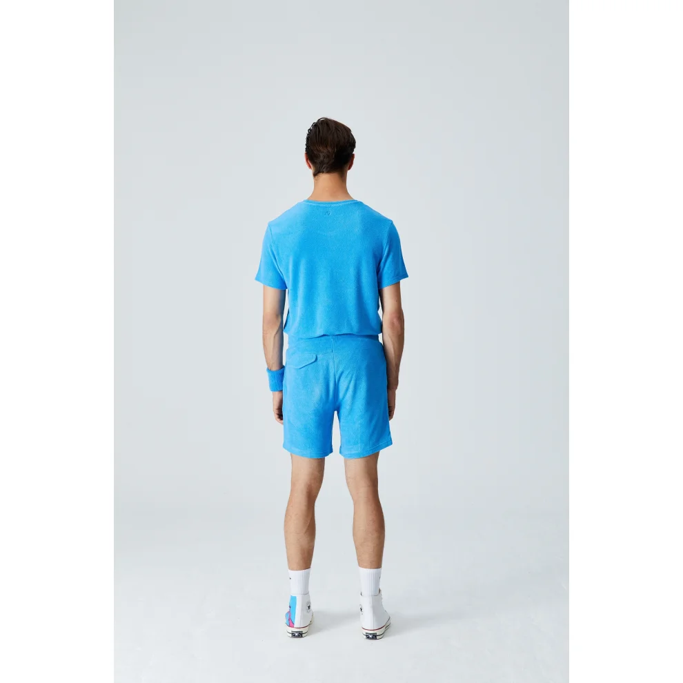 Bassigue - Tranquila Blue Towel Shorts