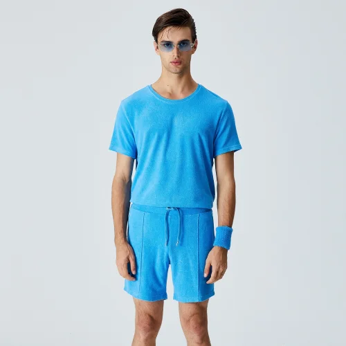 Bassigue - Tranquila Blue Towel Shorts