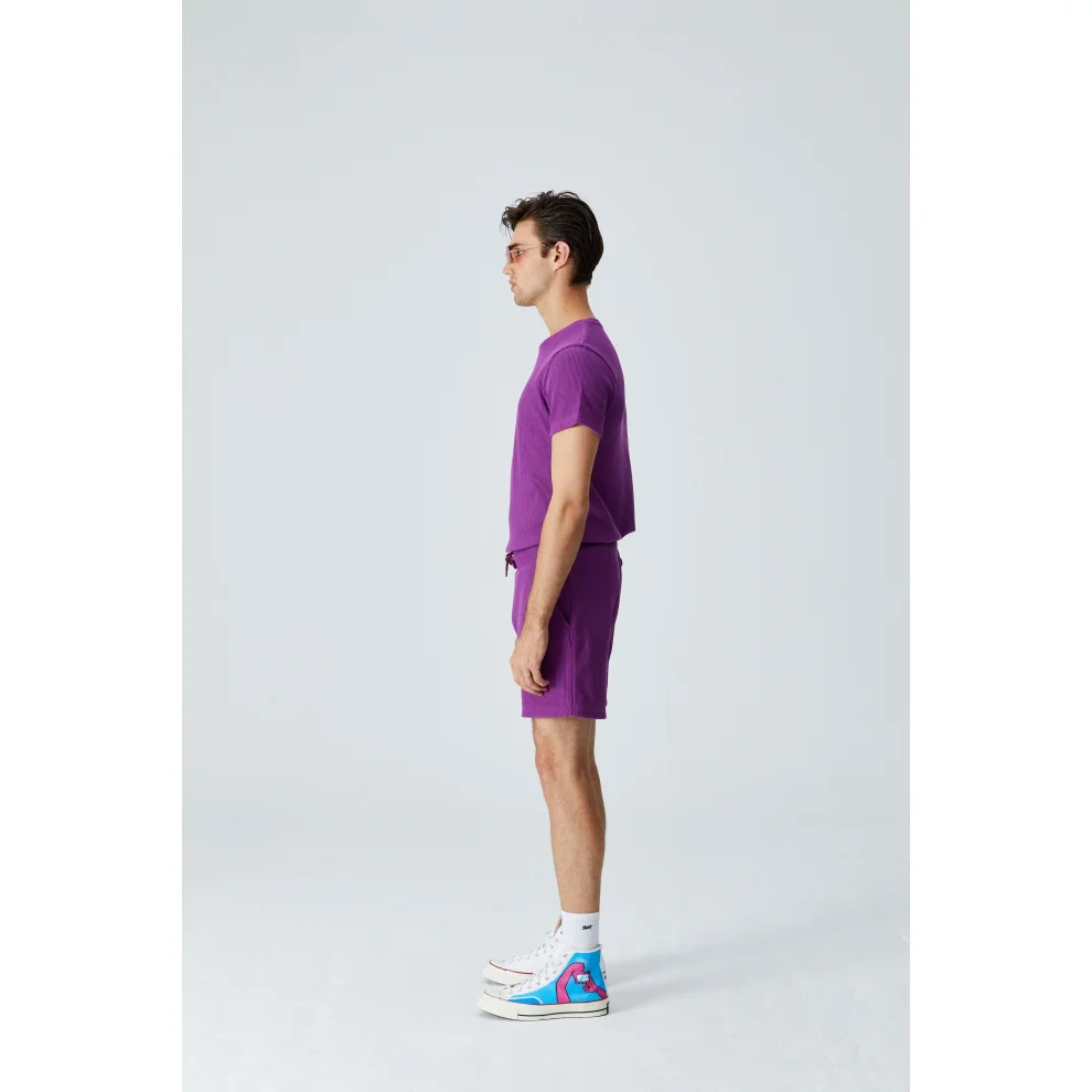 Bassigue Sparkling Grape Waffle Shorts S SOLD OUT Purple SOLD OUT