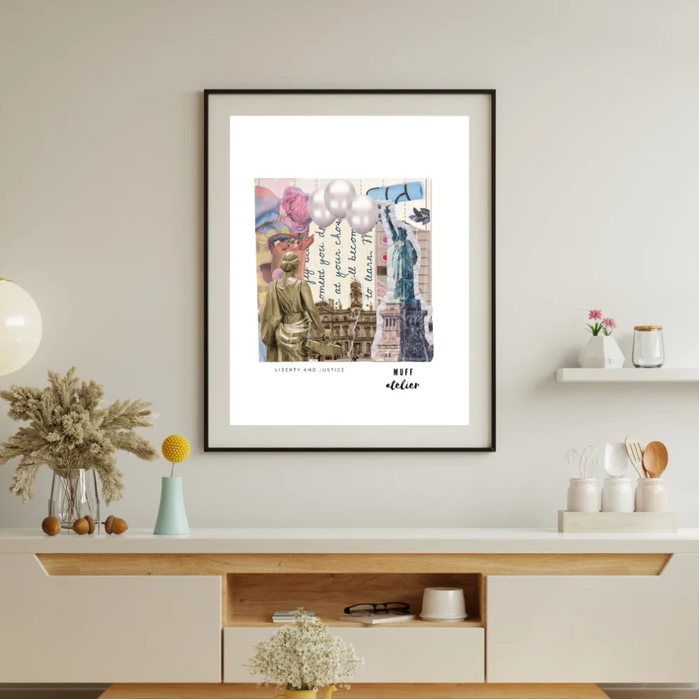 Muff Atelier - Liberty And Justice Art Print Poster