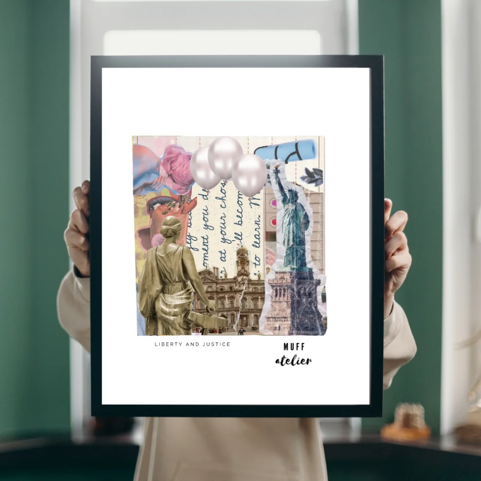 Muff Atelier - Liberty And Justice Art Print Poster