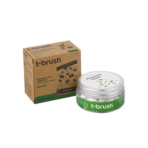 T-Brush - Koruyucu Ve Ferahlatıcı Ağız Çalkalama Tableti Vegan - 75 Tablet